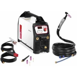Stamos - Poste à Souder Soudeuse Tig Mma 10-200 a Mode Pulsé Inverter Hot Start Arc Force - Argent