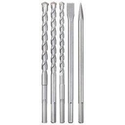 Jeu de 5 forets et burins pour marteaux perforateurs à mandrin SDS-max - Einhell