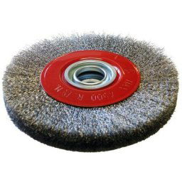 Brosse Circulaire Avec Bagues D.150x20x32 Fils Ondules Inox - Sidamo