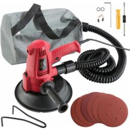 Ponceuse Murale Pour Placo & Platre 710W Six vitesses réglables avec Aspiration et 18 Pads de