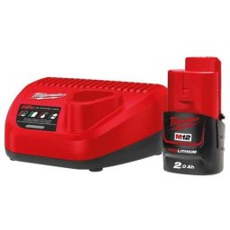 Pack M12 batterie 2Ah et chargeur Milwaukee M12 NRG-201