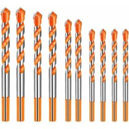 10 Pièces Carbure De Tungstène Maçonnerie Foret Ensemble Pour Céramique Porcelaine Métal Acier (6