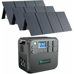 Kit de Groupe Electrogène 2200W/2048Wh AC200MAX avec 3pcs 350W Panneaux Solaires PV350 Génerateur