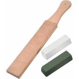3 Pices Strops en Cuir Kit, Paddle Strop en Cuir Double Face Bloc de Blocage avec Blanc Vert