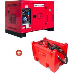 Groupe électrogène diesel 15kW + station de ravitaillement 210L Mw-tools DG150EPPACK1