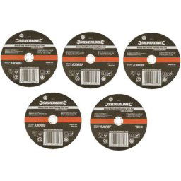 Silverline - Lot 5 disques 230 x 3 x 22.2 plats a tronconner les metaux