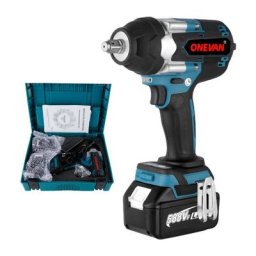 Clé à chocs sans fil Onevan 1800NM clé à chocs rotative 1/2 avec batterie 588VF — coffret de