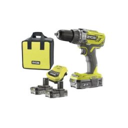 Ryobi - Perceuse-visseuse à percussion 2 vitesses 18V oneplus - Batteries LithiumPlus 2x 2,0 Ah