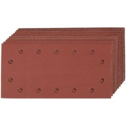 Lot De 10 1/2 Feuilles Abrasives Auto-Agrippantes Perforées Grains Assortis Silverline 538991