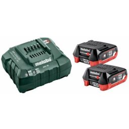 Chargeur de batterie 12V + Basic Set 2x batterie 4,0 Ah - Metabo