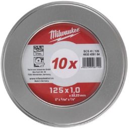 Milwaukee - Coffret de 10 disques à tronconner Pro+ 125 x 1mm 4932478998