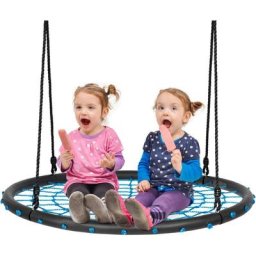 Balançoire nid d'oiseau rond 100cm balançoire d'arbre en plein air pour enfants charge maximale 150
