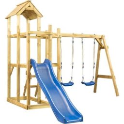 Maison et toboggan échelles balançoire 285x305x226,5 cm Vidaxl Multicolore