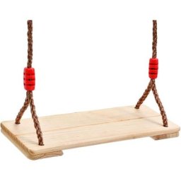 Balançoire suspendue pour adultes et enfants Balançoire extérieure/intérieure en bois poli