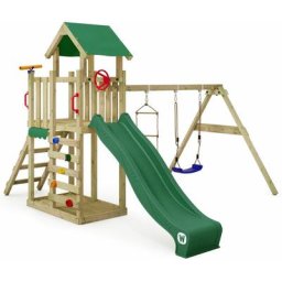 Tour de jeux MultiFlyer Light, balançoire & toboggan, tour d'escalade pour enfants avec bac à