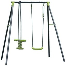 Balançoire en acier 2 emplacements pour enfants 3 - 10 ans