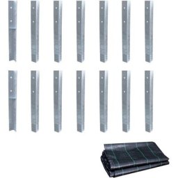 Ancrage au sol ancrage poteau SolidLock - set de ancrages pour aire de jeux & portique balançoire