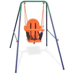 Balançoire pour enfants avec harnais de sécurité Orange Vidaxl Orange