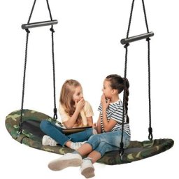 Balançoire Arbre Réglable en Hauteur 100-160CM Structure en Métal avec Poignées pour l'Intérieur et