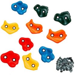 Kangui - 10 Pierres à grimper d'escalade pour structures de jeux - Fixations inclues
