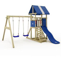 Tour de jeux DinkyHouse avec balançoire & toboggan, cabane dans les arbres avec bac à sable,