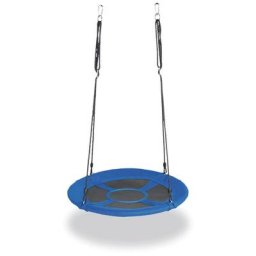 Idmarket - Balançoire bleue nid d'oiseau rond D.90 cm - Bleu
