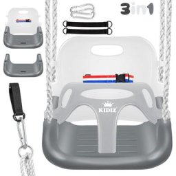 Balançoire pour bébés Balançoire pour enfants 3 en 1 Siège pour bébés réglable Siège de balançoire