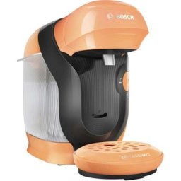 Bosch Haushalt - Style TAS1106 Machine à capsules orange One Touch, robinet dévacuation réglable en