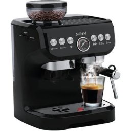 Caf And Go - Machine à café - 15 bars - Café à grains, 3 spécialités de café, mousseur de lait, eau
