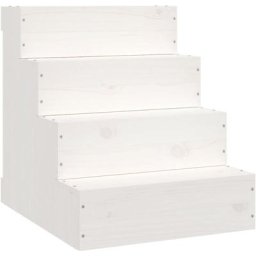 Escalier pour animaux de compagnie Blanc 40x49x47cm Bois de pin Vidaxl Blanc