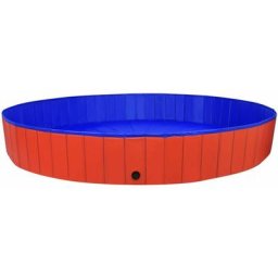 Piscine pliable pour chiens Rouge 300x40 cm pvc Vidaxl Rouge