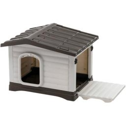Dogvilla Niche pour chiens en résine thermoplastique avec paroi qui s'ouvre. Variante dogvilla 60