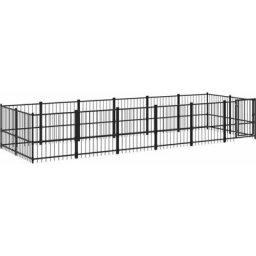 Vidaxl - Chenil d'extérieur pour chiens Acier 11,26 m² n/a