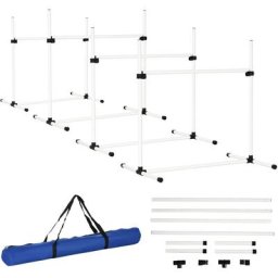Agility sport pour chiens set de 4 obstacles professionnels avec système de maintien au sol sac