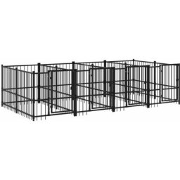 Vidaxl - Chenil d'extérieur pour chiens Acier 7,51 m² n/a