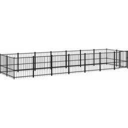 Vidaxl - Chenil d'extérieur pour chiens Acier 13,14 m² n/a