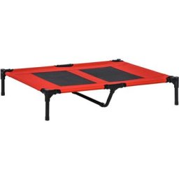 Lit pour chien chat lit de camp grand confort sur pieds tissu oxford textilène micro-perforé 92L x