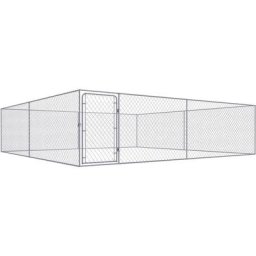 Vidaxl - Chenil extérieur pour chiens Acier galvanisé 4x4x1 m n/a