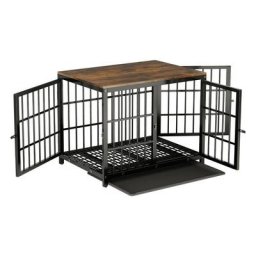Cage Chien Interieur Grande Taille Caisse pour Grand Chien Maison Meuble Cages Chiens en Bois avec