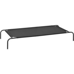 Lit surélevé pour chien | Coussin Matelas pour chien Noir xl Textilène 50521 - Noir