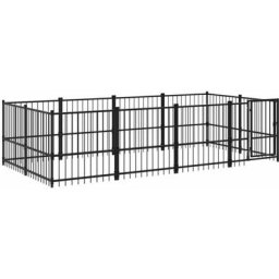 Vidaxl - Chenil d'extérieur pour chiens Acier 7,51 m² n/a