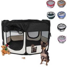 Enclos Pliable pour Chiot/Chien Noir