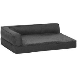 Matelas de lit ergonomique de chien 60x42 cm Gris foncé Vidaxl Gris foncé