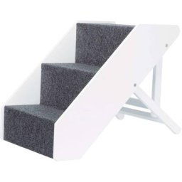 Escalier pour animaux de compagnie réglable en hauteur mdf Trixie Blanc