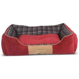 Lit à boîte pour chien Highland Rouge xl Scruffs Rouge