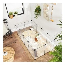 Parc Enclos, Cage, Clôture, avec Plancher, Intérieur, Modulable, Transparent, en Plastique, pour