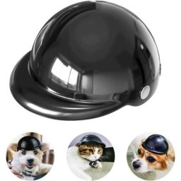 M-Casque de Chien Casque de Moto pour Animaux de Compagnie Casquette de sécurité pour Chien Chat