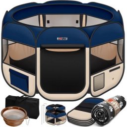 LOVPET® Parc pour chiots Parc pour animaux Pliable pour petits animaux Chiens, chats Incl. gamelle