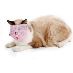 Masque respirant en maille pour chat Masque de modification de la bouche anti-morsure pour animaux