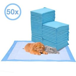 Tapis pour chiots Tapis de dressage pour chiots extrêmement absorbants 50 pièces 45X60cm - Bleu